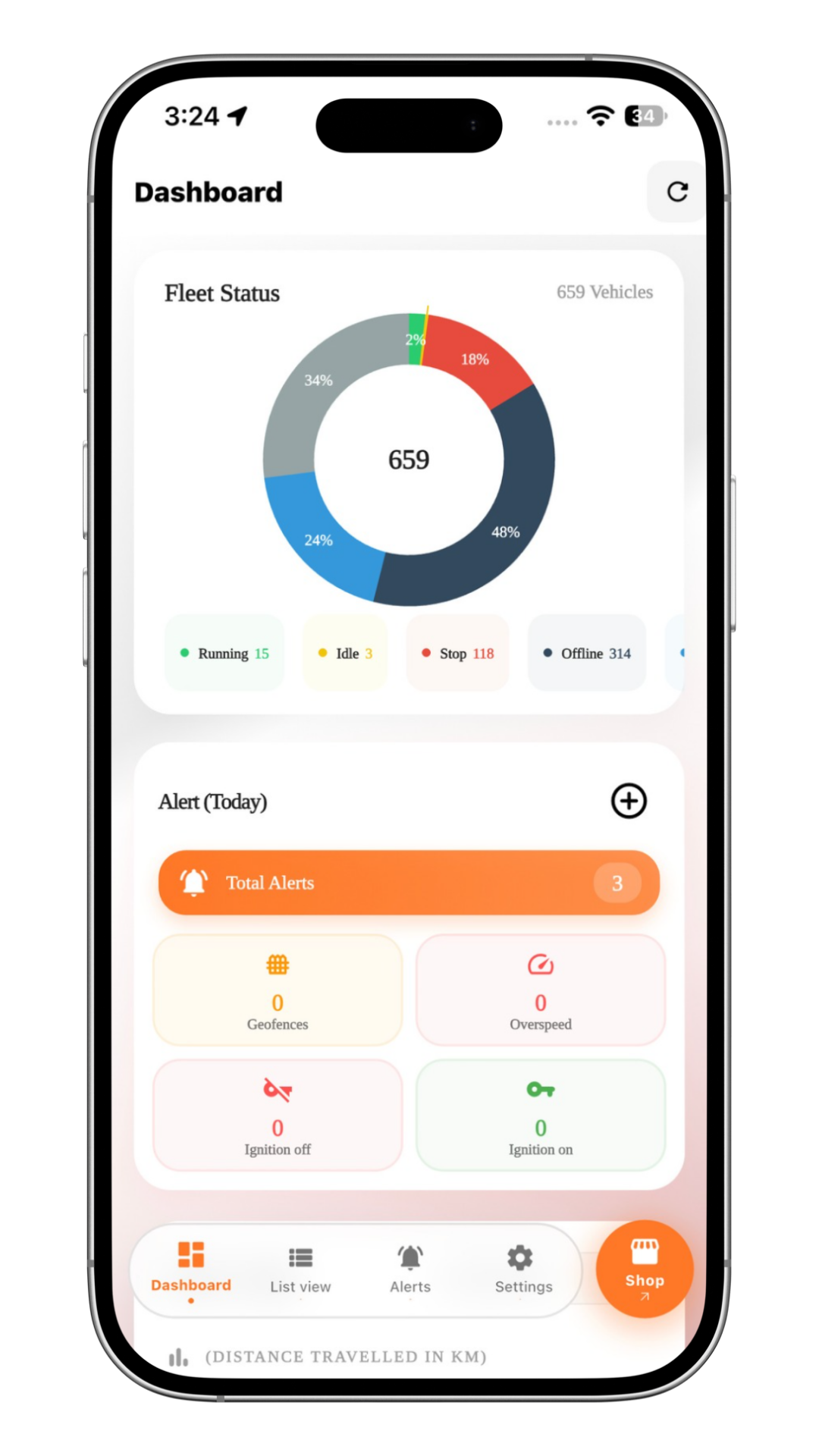 Hype GPS app — Fleet dashboard