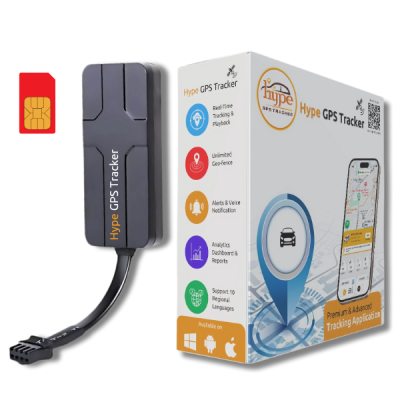 Hype GPS Tracker- Wired GPS Tracker for Car, Bike, Scooty, EV, Trucks [V5 Lite]